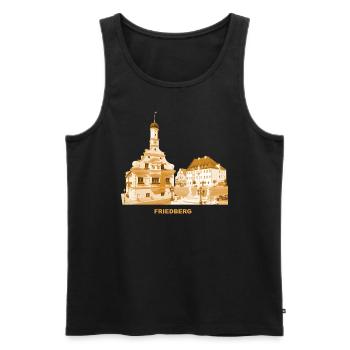 Friedberg Bayern Rathaus Schwaben Aichach - Männer Premium Bio Tank Top - Schwarz - Vorne - Michal (187cm)
