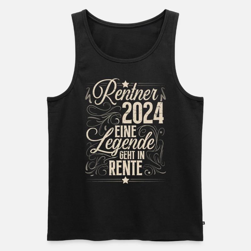 Rentner 2024 Rente - Männer Premium Bio Tank Top - Schwarz