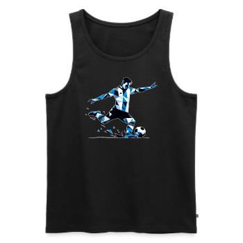 Soccer Argentina - Men's Premium Organic Tank Top - black - Front - AI Model Male 178 light (178cm)
