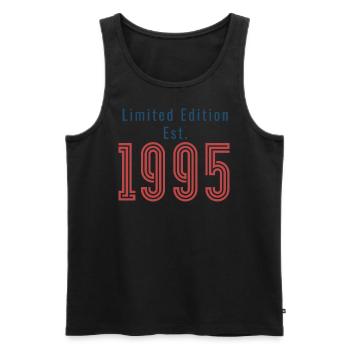 Édition limitée 1995 Anniversaire - Débardeur bio Premium Homme - noir - Devant - Michal (187cm)