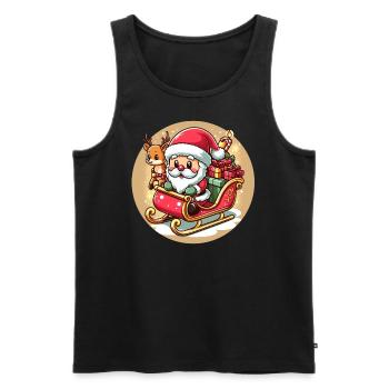 Santa Claus - Men's Premium Organic Tank Top - black - Front - Michal (187cm)