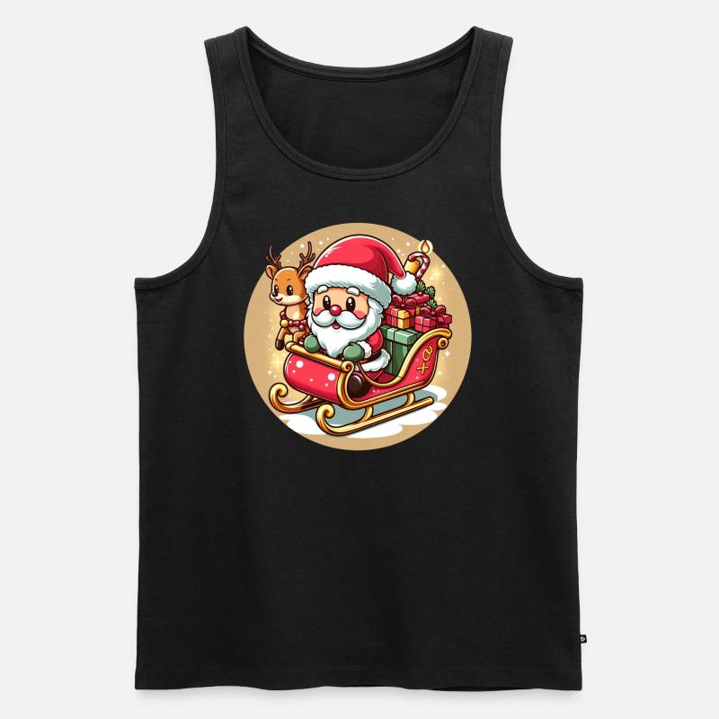 Weihnachtsmann - Männer Premium Bio Tank Top - Schwarz
