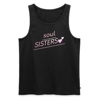 Freunde - Soul Sisters - Männer Premium Bio Tank Top - Schwarz - Vorne - Michal (187cm)