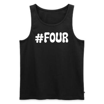 #four - Männer Premium Bio Tank Top - Schwarz - Vorne - Michal (187cm)