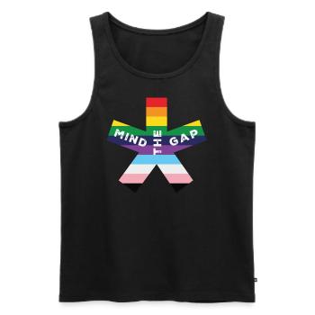 blockedTitle - Männer Premium Bio Tank Top - Schwarz - Vorne - AI Model Male 178 light (178cm)