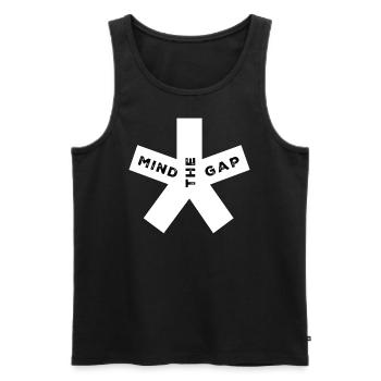 blockedTitle - Männer Premium Bio Tank Top - Schwarz - Vorne - AI Model Male 178 light (178cm)