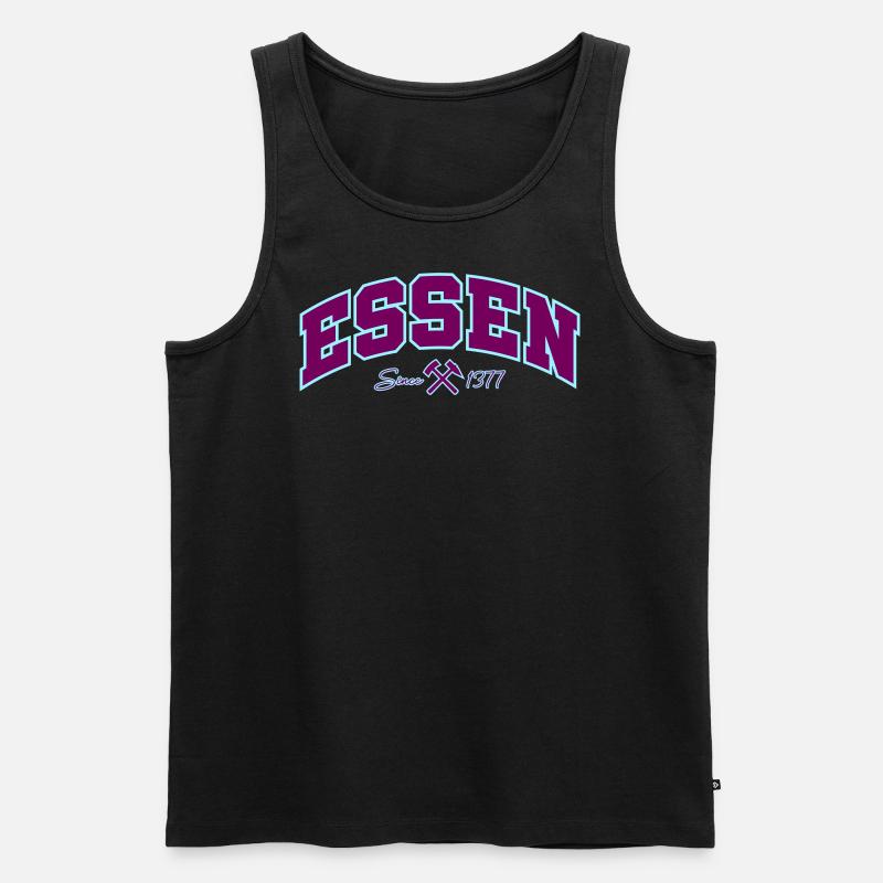 ESSEN - Männer Premium Bio Tank Top - Schwarz