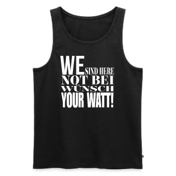 Englisch - Männer Premium Bio Tank Top - Schwarz - Vorne - Michal (187cm)
