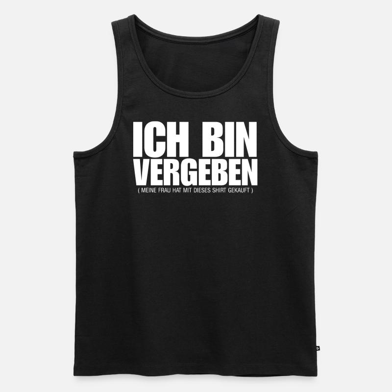 Vergeben - Männer Premium Bio Tank Top - Schwarz