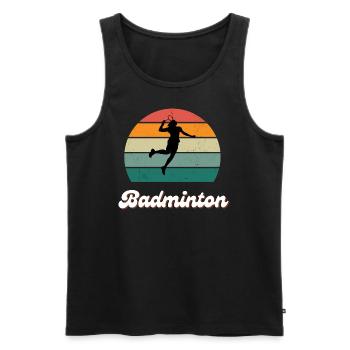 Sunset Smash - Men's Premium Organic Tank Top - black - Front - Michal (187cm)