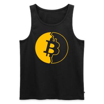 BTC Halving Bitcoin Moon - Men's Premium Organic Tank Top - black - Front - AI Model Male 178 light (178cm)