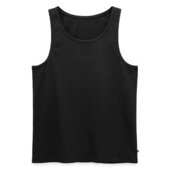 Liberté - Débardeur bio Premium Homme - noir - Devant - AI Model Male 178 light (178cm)