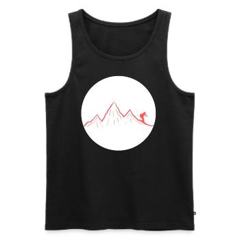 Ski dich frei! (rot) - Männer Premium Bio Tank Top - Schwarz - Vorne - Michal (187cm)