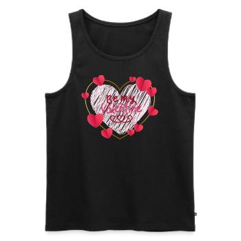 Be my valentine - Männer Premium Bio Tank Top - Schwarz - Vorne - Michal (187cm)