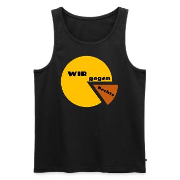 WE against the Right - Statement against Intolerance - Men's Premium Organic Tank Top - black - Front - Michal (187cm)