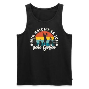 Golf Spielen Golfen lustiges Golfspieler Geschenk - Männer Premium Bio Tank Top - Schwarz - Vorne - Michal (187cm)