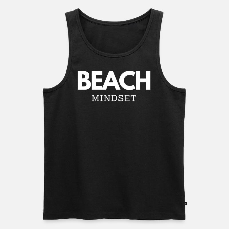 BEACH MINDSET - Männer Premium Bio Tank Top - Schwarz
