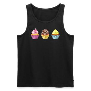 Muffins - Männer Premium Bio Tank Top - Schwarz - Vorne - Michal (187cm)