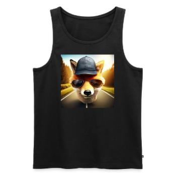 Fuchs Fuchs - Männer Premium Bio Tank Top - Schwarz - Vorne - Michal (187cm)