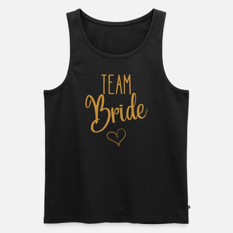 Team Bride - Männer Premium Bio Tank Top - Schwarz