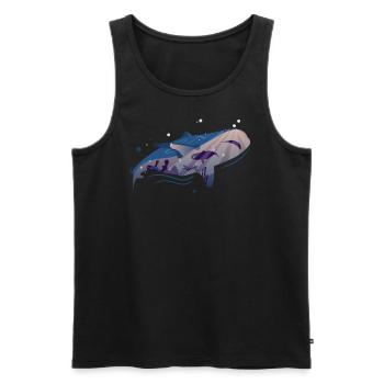 Whale Blue Whale - Men's Premium Organic Tank Top - black - Front - AI Model Male 178 light (178cm)