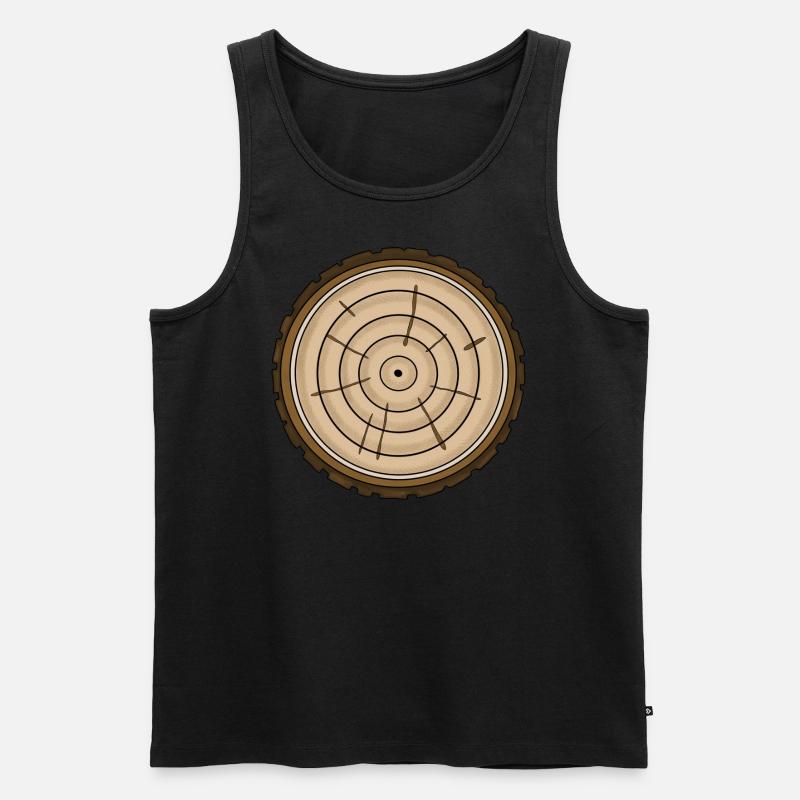Baumscheibe - Männer Premium Bio Tank Top - Schwarz