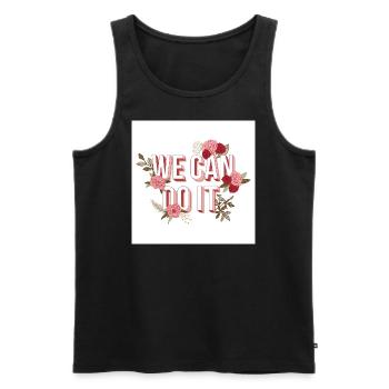 We can Do it - Männer Premium Bio Tank Top - Schwarz - Vorne - Michal (187cm)