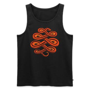 Piton Snake - Männer Premium Bio Tank Top - Schwarz - Vorne - AI Model Male 178 light (178cm)