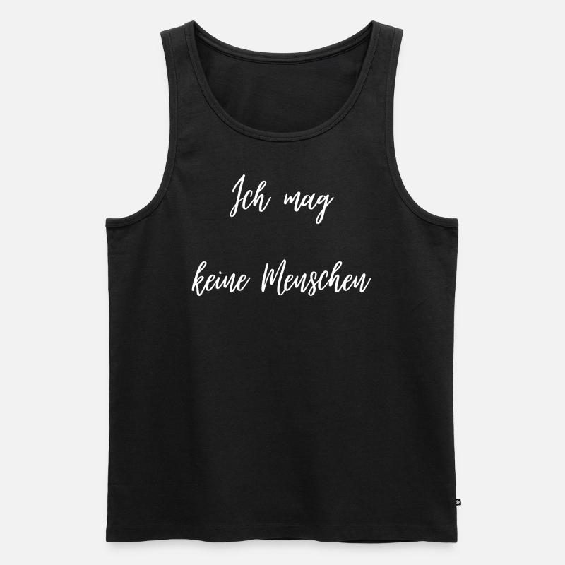 Menschen - Sarkasmus - Männer Premium Bio Tank Top - Schwarz