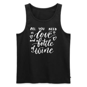Vin - Débardeur bio Premium Homme - noir - Devant - Michal (187cm)