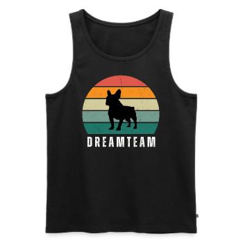 Dreamteam - Männer Premium Bio Tank Top - Schwarz - Vorne - Michal (187cm)
