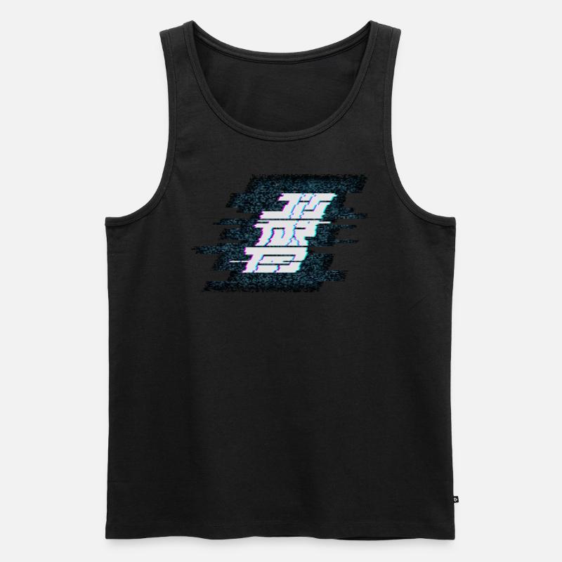 Distorted - Männer Premium Bio Tank Top - Schwarz