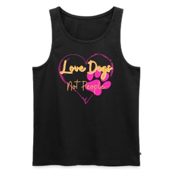 Love Dogs - Men's Premium Organic Tank Top - black - Front - Michal (187cm)