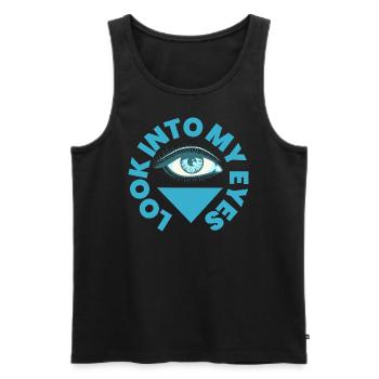 Look into my Eyes - Männer Premium Bio Tank Top - Schwarz - Vorne - Michal (187cm)