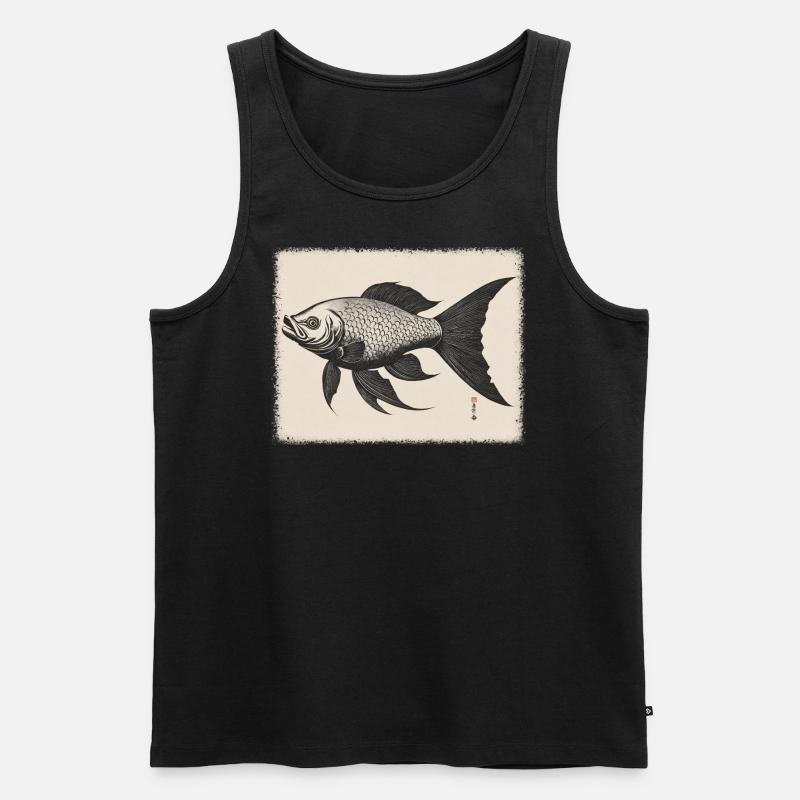 Goldfisch - Männer Premium Bio Tank Top - Schwarz