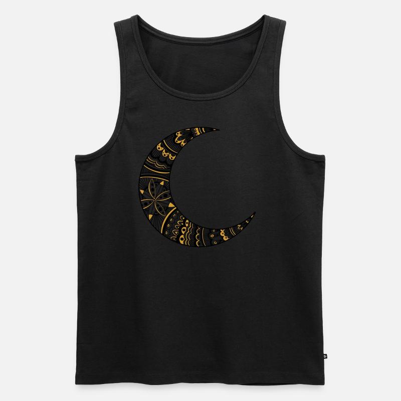 Gold Moon Mandala - Männer Premium Bio Tank Top - undefined