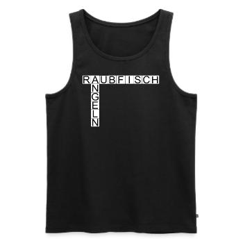 Raubfischangeln - Männer Premium Bio Tank Top - Schwarz - Vorne - Michal (187cm)
