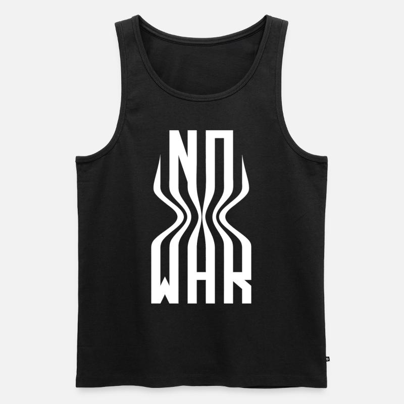 No War - Männer Premium Bio Tank Top - Schwarz