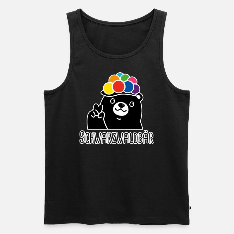 Schwarzwaldbär - Männer Premium Bio Tank Top - Schwarz