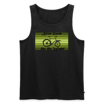 No mercy for the calf!, cargo bike Omnium - Men's Premium Organic Tank Top - black - Front - AI Model Male 178 light (178cm)