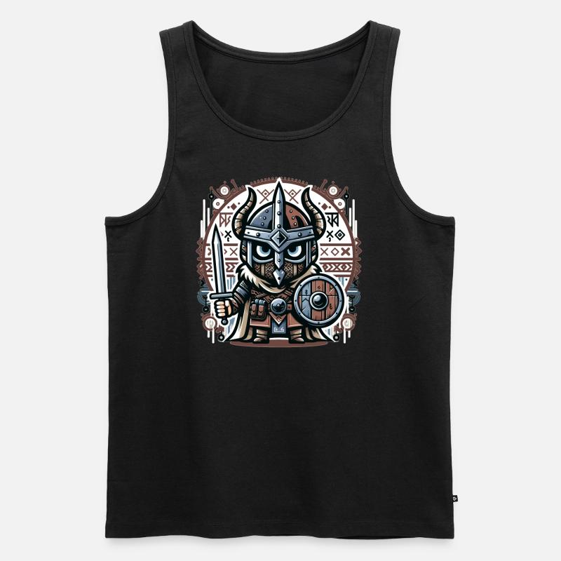 Wikinger Eulenwächter - Männer Premium Bio Tank Top - Schwarz