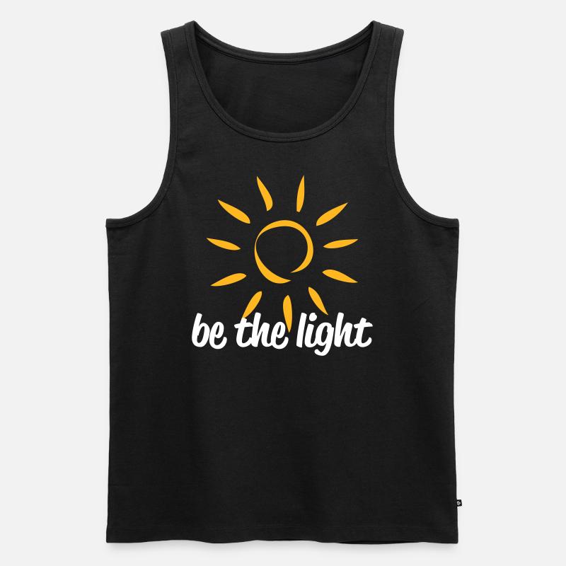 be the light - Männer Premium Bio Tank Top - Schwarz