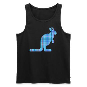 Känguru - Männer Premium Bio Tank Top - Schwarz - Vorne - Michal (187cm)