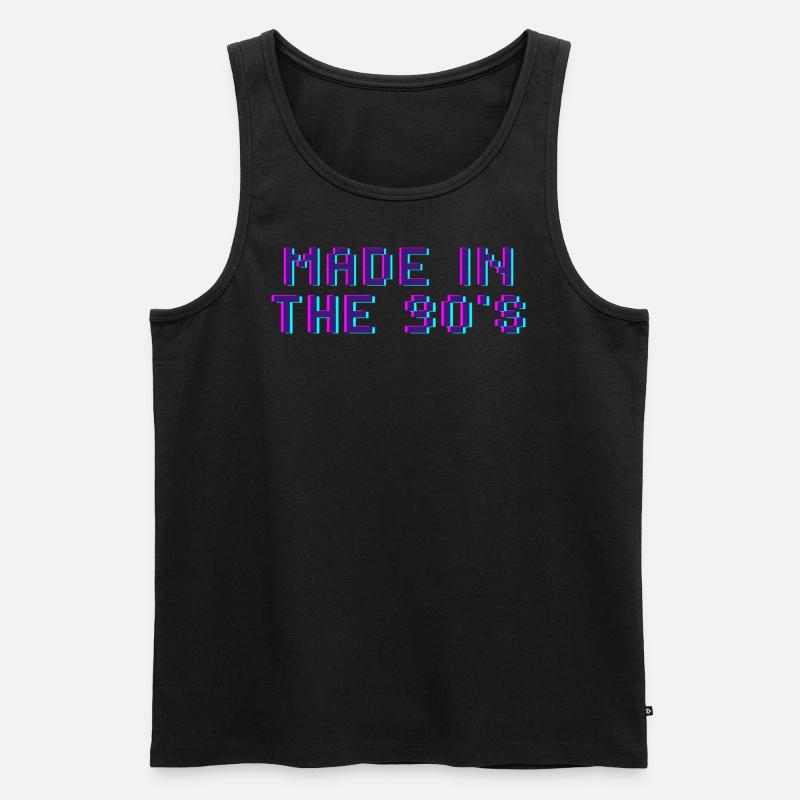 Made in the 90's - Männer Premium Bio Tank Top - Schwarz