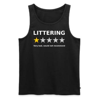 Anti Pollution 1 Star Review - Men's Premium Organic Tank Top - black - Front - Michal (187cm)
