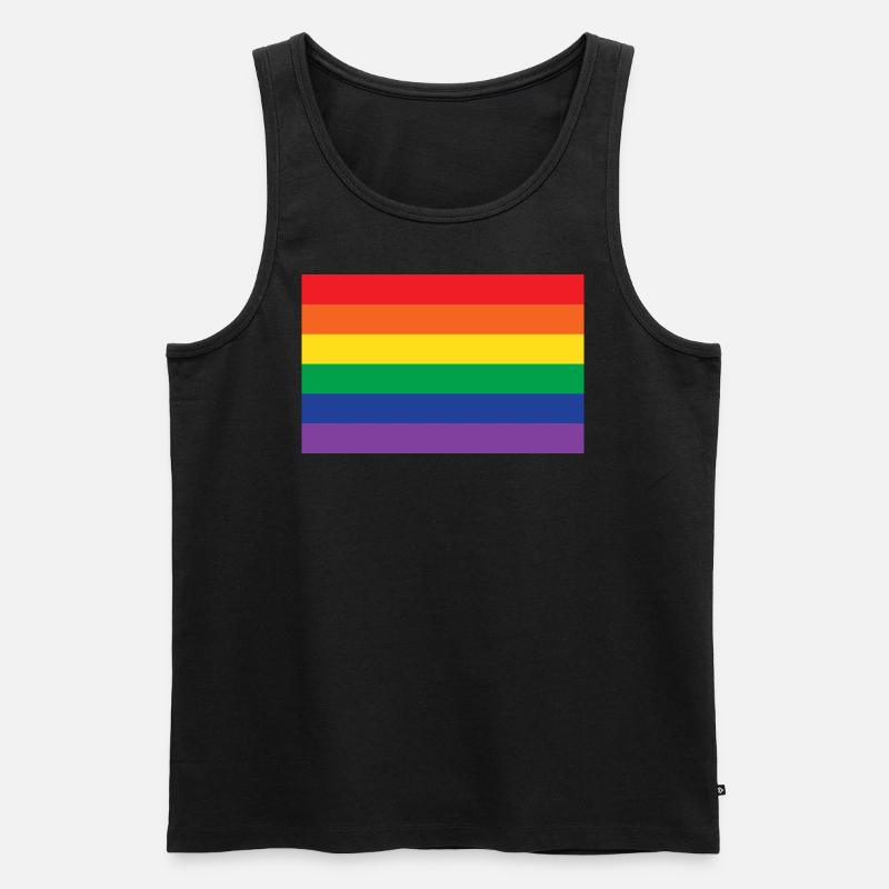 Pride Flag Variants - Männer Premium Bio Tank Top - Schwarz