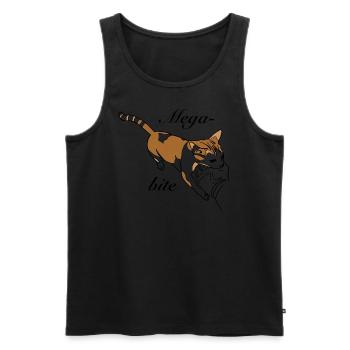 Mega bite - Männer Premium Bio Tank Top - Schwarz - Vorne - Michal (187cm)