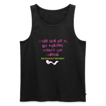 My goal is to keep the toilet clean... - Men's Premium Organic Tank Top - black - Front - Michal (187cm)