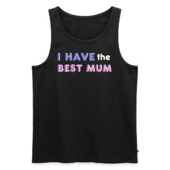 I have the Best Mum - Männer Premium Bio Tank Top - Schwarz - Vorne - AI Model Male 178 light (178cm)