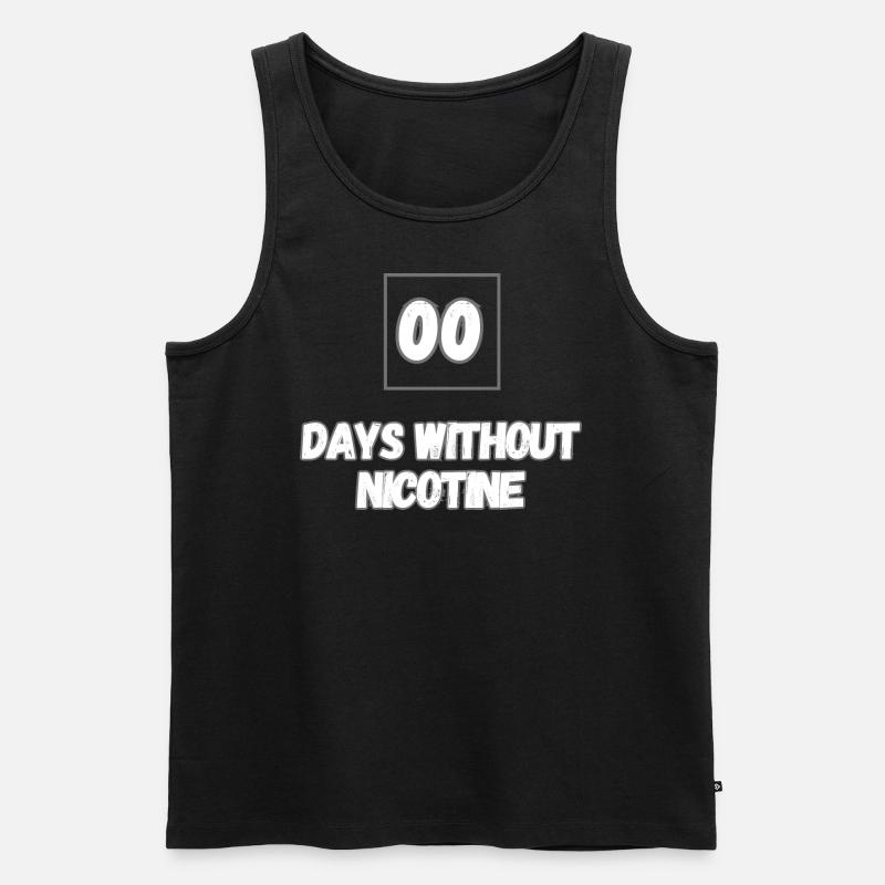 Nikotin - Männer Premium Bio Tank Top - Schwarz